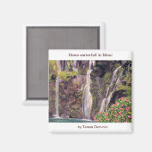 De watervallen van Hana in Maui, Hawaï Magneet (Voorkant / Achterkant)