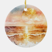 De Waterverf Beach Series Design 1 Keramisch Ornament (Achterkant)
