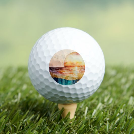 De Waterverf Beach Series Design 3 Golfballen (Insitu Shirt)