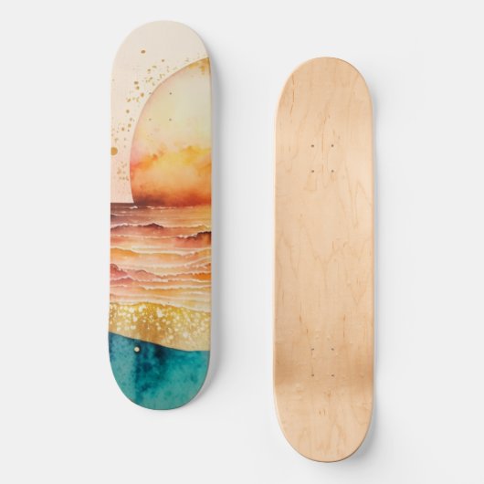 De Waterverf Beach Series Design 3 Skateboard (Voorkant)