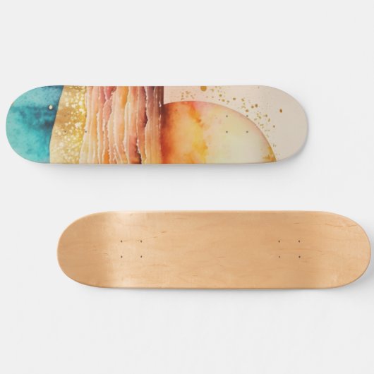 De Waterverf Beach Series Design 3 Skateboard (Horizontaal)