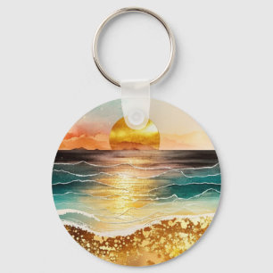 De Waterverf Beach Series Design 3 Sleutelhanger