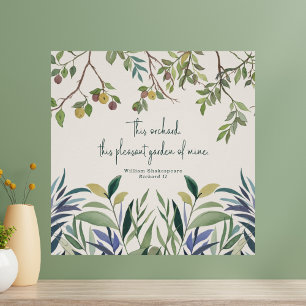 De Waterverf botanische Shakespeare Quote Perfect Poster