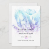 De waterverf Crystals die de datum ruilen Save The Date (Voorkant / Achterkant)
