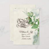 De waterverf grove sparen de datumuitnodiging kaart (Voorkant / Achterkant)