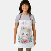 De Waterverf Modern Owl Kinder Aangepaste Naam Schort (Insitu)