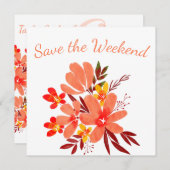 De waterverf stelt de datum vast save the date (Voorkant / Achterkant)