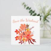 De waterverf stelt de datum vast save the date (Staand voorkant)