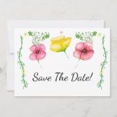 De waterverf stelt de datum vast save the date (Voorkant)