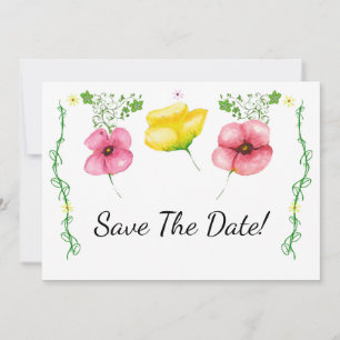 De waterverf stelt de datum vast save the date