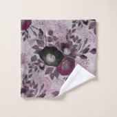 De waterverf van Bourgogne bloemen. Bad Handdoek (Wasdoekje)
