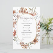 De Waterverf van de Autumn Wildbloemen Wishes for  (Staand voorkant)