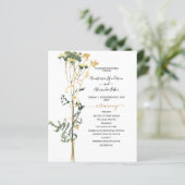 De Waterverf van de begroting Rustic Wedding Progr (Staand voorkant)