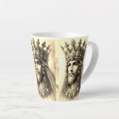 De Waterverf van een wijze koning Latte Mok (Rechterhoek)