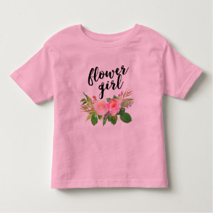 de waterverf van het bloemmeisje bloemen kinder shirts