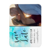 De Waterverf van Ombre sparen de Datum Magnet - Bl Magneet (Verticaal)