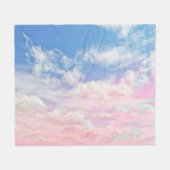 De Waterverf van Pink Clouds: Gradient Sky. Fleece Deken (Voorkant (Horizontaal))