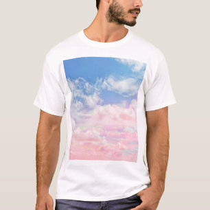 De Waterverf van Pink Clouds: Gradient Sky. T-shirt