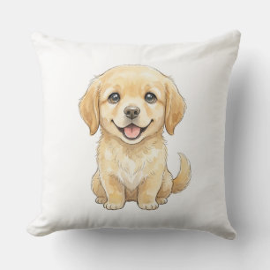 De Watervogeljager: Schattige Golden Retriever Kussen