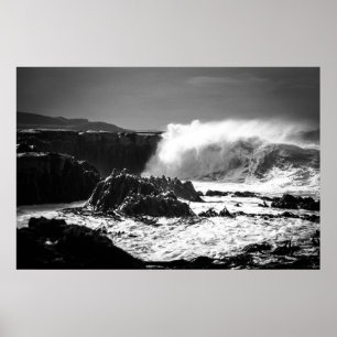 De Wave Black en White Poster
