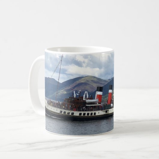 De Waverley Paddle Steamer in Schotland Koffiemok (Voorkant links)