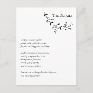 De website van het Bind van de Rol, RSVP, de Detai Informatiekaartje