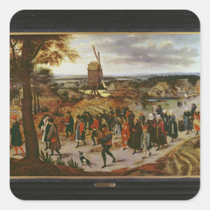 De weddenschappen vierkante sticker