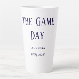 de wedstrijd dag voetbalclub wedstrijd naam jaar d latte mok