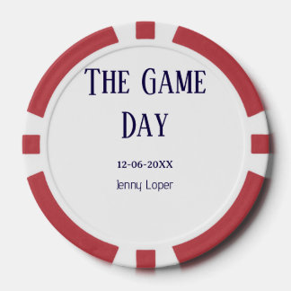 de wedstrijd dag voetbalclub wedstrijd naam jaar d poker chips