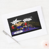 De wedstrijd rechthoekige sticker (Envelop)