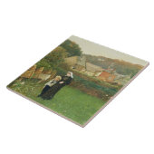 De weduwe, 1895 (olie op canvas) tegeltje (Zijkant)