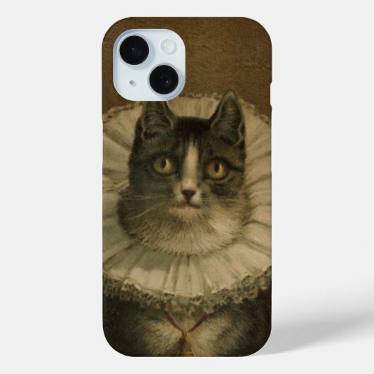 De weduwe antiek katje schilderen kitten Case-Mate iPhone case (Achterkant)