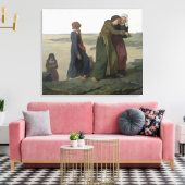 De weduwe of de familie van de vissers canvas afdruk (Insitu (Woonkamer))