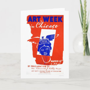 De Week 1940 WPA van de Kunst van Chicago Kaart