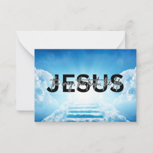 De weg, de waarheid, het leven Jezus Johannes 14:6 Notitiekaartje