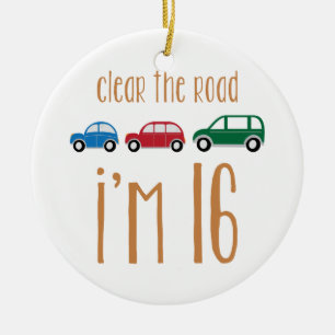 De weg die ik 16 ben wissen keramisch ornament