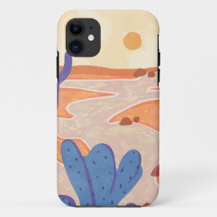 De weg door de geschilderde woestijn iPhone 11 hoesje