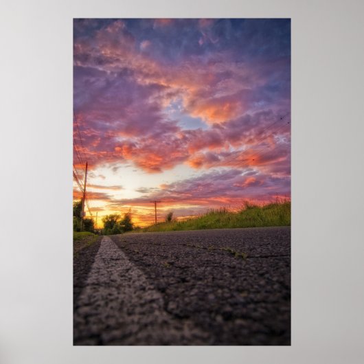 De weg gaat naar de weg poster (Voorkant)