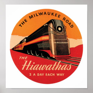 De weg Hiawathas Milwaukee Poster