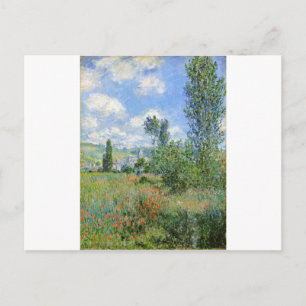 De weg in de Poppy Fields - Claude Monet Briefkaart