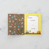 De weg is blauw. Birthday Kaart (Binnen)