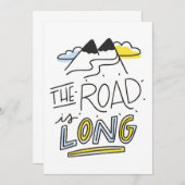 De weg is lang save the date (Voorkant / Achterkant)