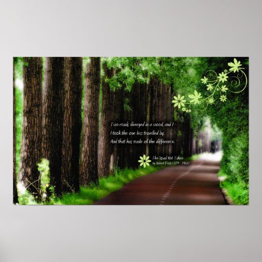 De weg is niet gereisd poster (Voorkant)