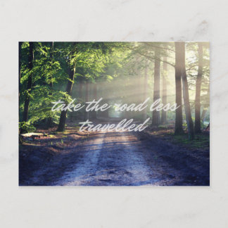 De weg minder gereisd briefkaart