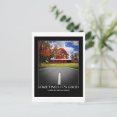 De weg minder gereisd briefkaart (Staand voorkant)