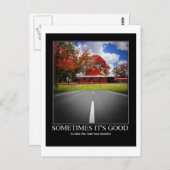 De weg minder gereisd briefkaart (Voorkant / Achterkant)