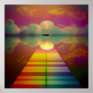 De weg naar de onbekende bestemming poster