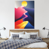 De weg naar de zon - de Abstracte berg Canvas Afdruk (Insitu (Slaapkamer))