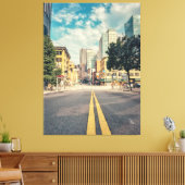 De weg naar Downtown Canvas Afdruk (Insitu (Woonkamer))