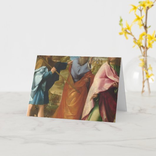 De weg naar emmaus met Jezus Kaart (Gele Bloem)